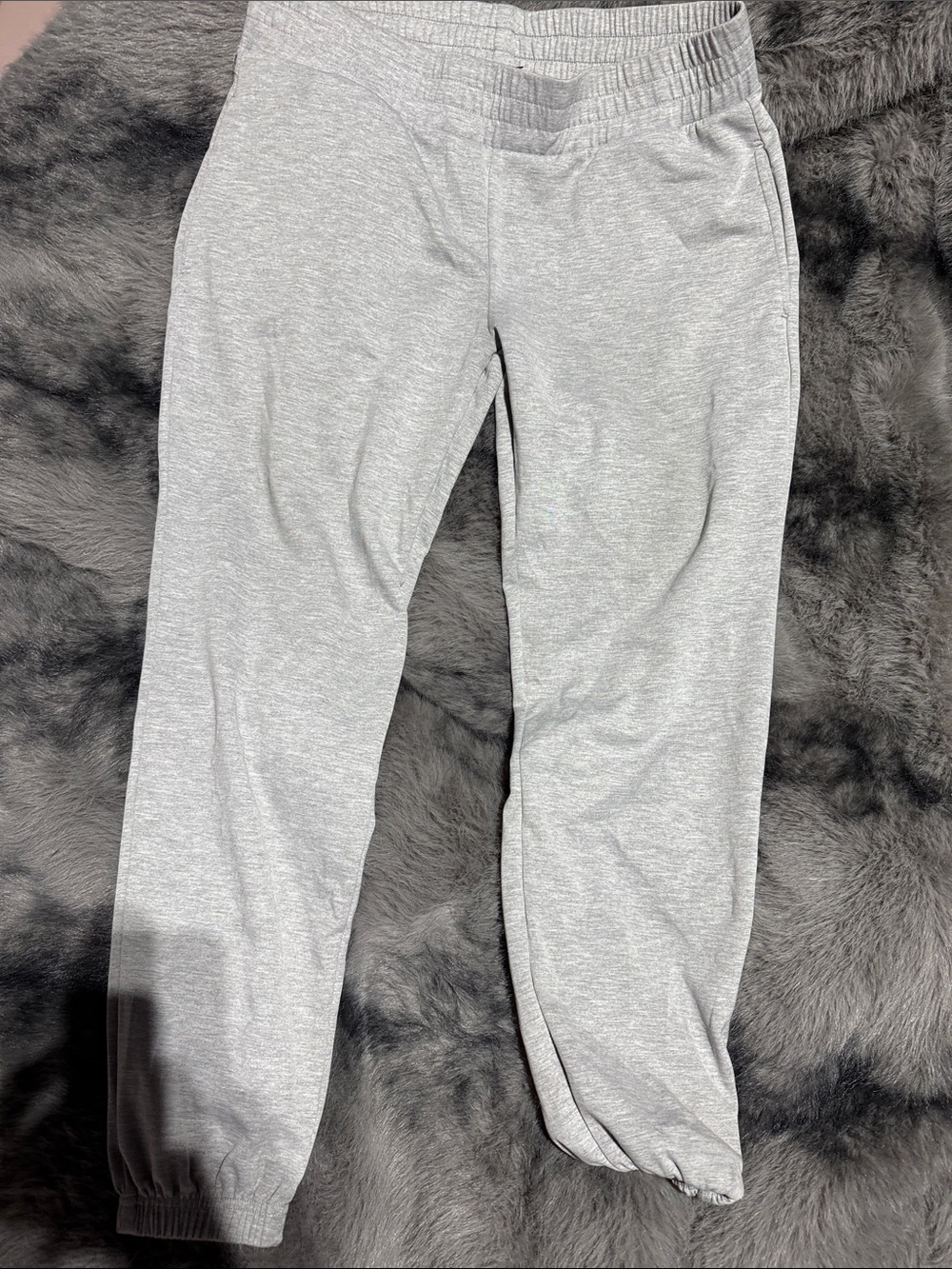 Women's Light Gray Jogger Sweatpants - Comfortable Everyday Fit